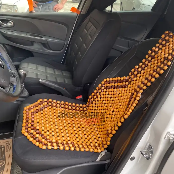 Ahşap Boncuklu Oto Koltuk Minderi Masajlı Terletmez