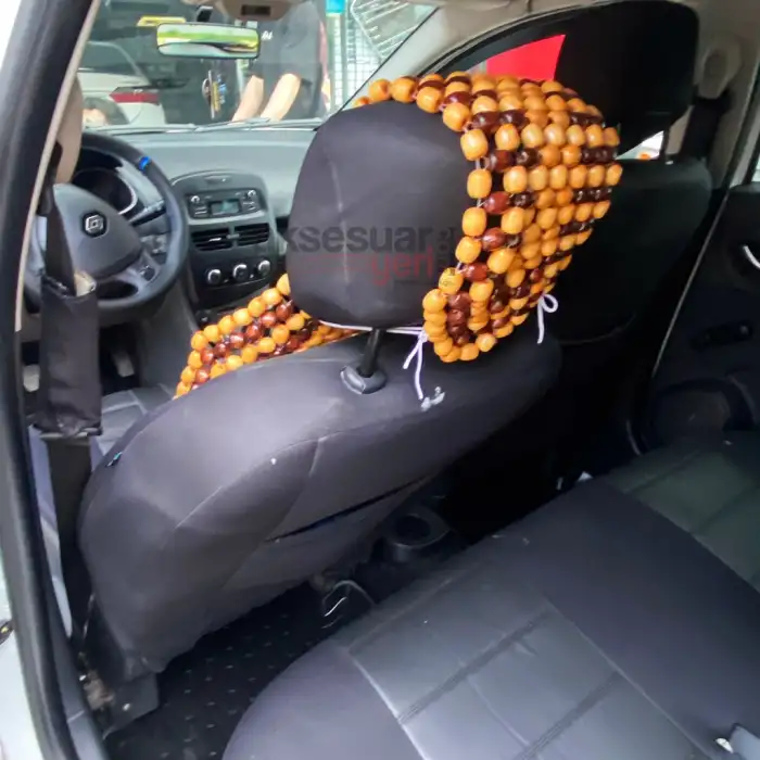 Ahşap Boncuklu Oto Koltuk Minderi Masajlı Terletmez