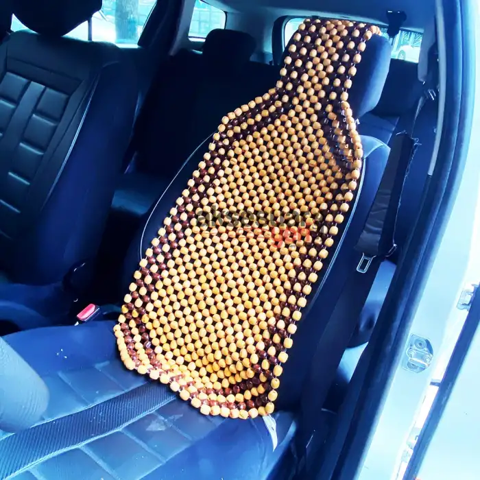 Ahşap Boncuklu Oto Koltuk Minderi Masajlı Terletmez