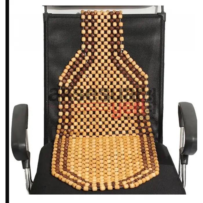 Ahşap Boncuklu Oto Koltuk Minderi Masajlı Terletmez