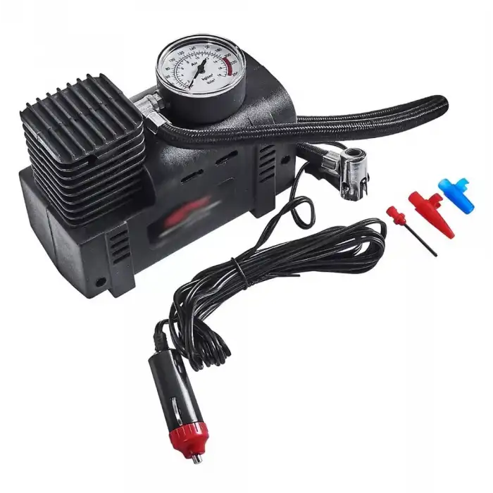 Araba Lastik Şişirme Pompası Hava Lastik Kompresörü Çakmak Girişli 300PSİ