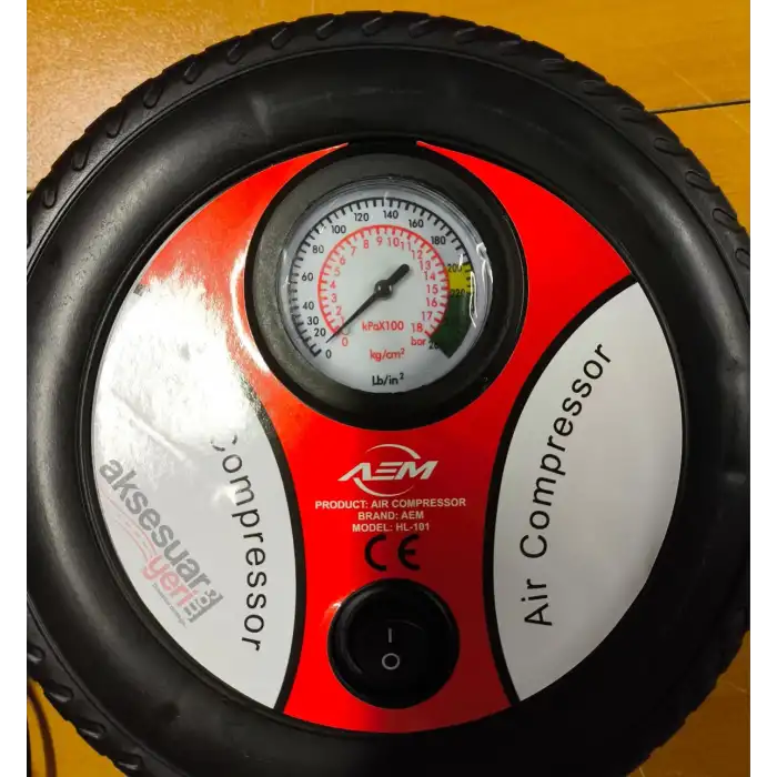 Araba Oto Araç Lastik Şişirme Pompası-Hava Kompresörü-12v-260psi-Hafif ve Şık Görünüm