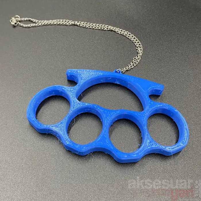 Araç Ayna Süsü Muşta Mavi Renk Zincirli A+ Ürün