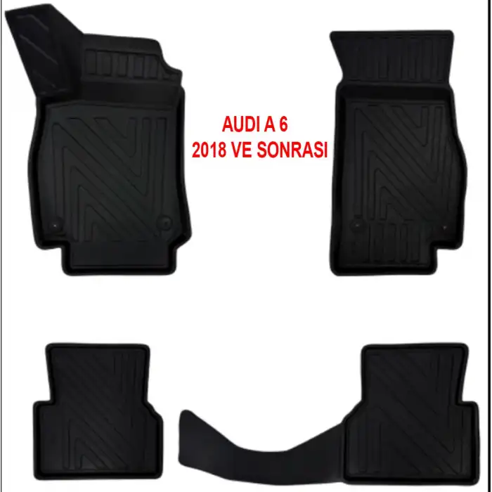 Audi A-6 2018 ve Sonrası 4D Premium Havuzlu Paspas-Kaydırmaz Taban