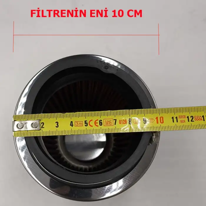 Ayarlanabilir Çaplı Açık Hava Filtresi Dar Kırmızı Renk 60mm-70mm-76mm