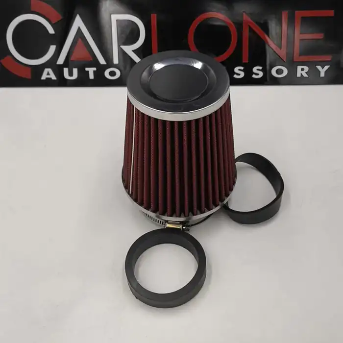 Ayarlanabilir Çaplı Açık Hava Filtresi Dar Kırmızı Renk 60mm-70mm-76mm
