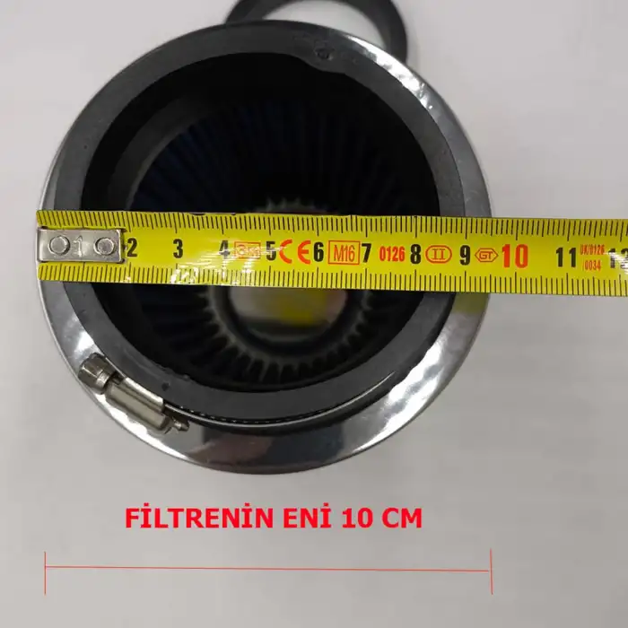 Ayarlanabilir Çaplı Açık Hava Filtresi Dar Mavi Renk 60mm-70mm-76mm