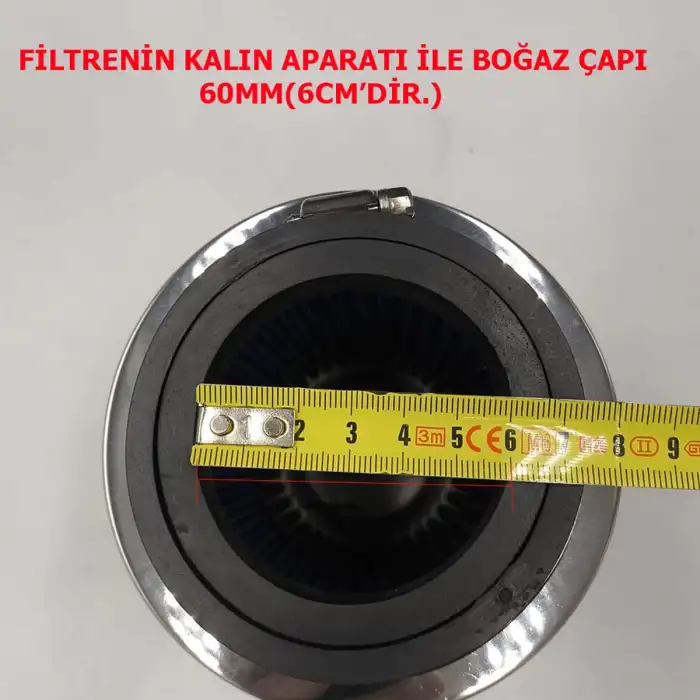 Ayarlanabilir Çaplı Açık Hava Filtresi Dar Mavi Renk 60mm-70mm-76mm