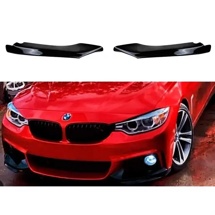 Bmw 4 Serisi F32 F33 F36 Kasa Uyumlu Ön Tampon Flap Eki Piano Black Dayanıklı Malzeme