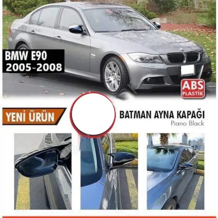Bmw E90 Batman Yarasa Ayna Kapağı Piano Black / 2004-2008