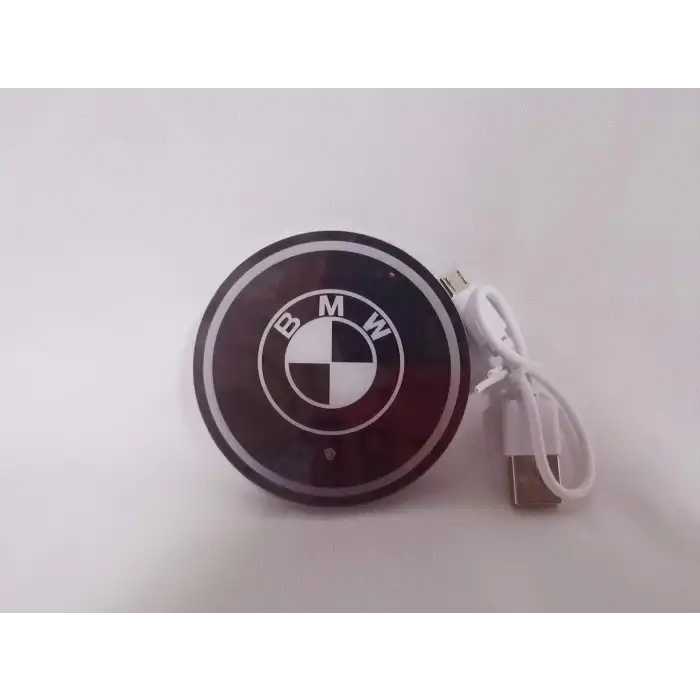 Bmw Ledli Işıklı Bardaklık Altı - Usb Şarjlı - RGB Modlu -