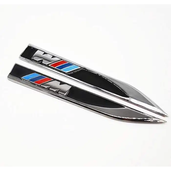 Bmw M Siyah Metal Çamurluk Arması Venti - Nikelaj Kaplamalı A+ Ürün