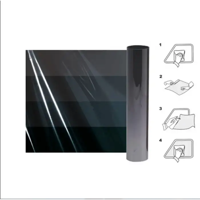 Cam Filmi %20 Siyah Renk–UV ve Isı Engelleyici Koruma 75cmX6Metre-Cam-Balkon-Ofis-Araba