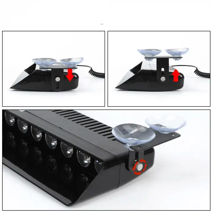 Cam İçi Vantuzlu Çakar 12 Ledli Ürün Makam Çakarı Farklı Modlu Özellikli