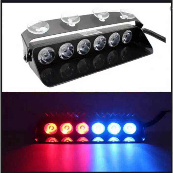 Cam İçi Vantuzlu Çakar 6 Ledli Ürün Makam Çakarı Farklı Modlu Özellikli