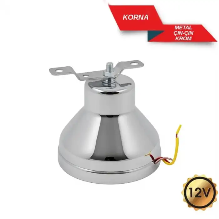 Çan Korna ÇınÇın Korna 12V Krom Renk Vatikan Çanı