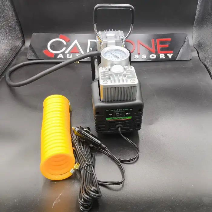 Çift Pistonlu Metal Araç Lastik Şişirme Hava Kompresörü-12v-150psi