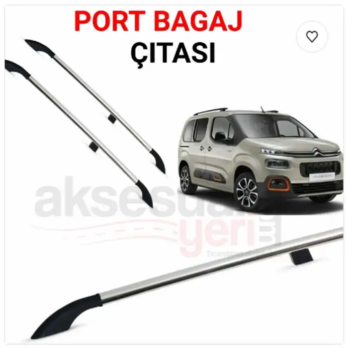 Citroen Berlingo 2019 ve Sonrası Tavan Çıtası Port Bagaj Kısa Şase Gri Orjinal Fabrikasyon Ürün