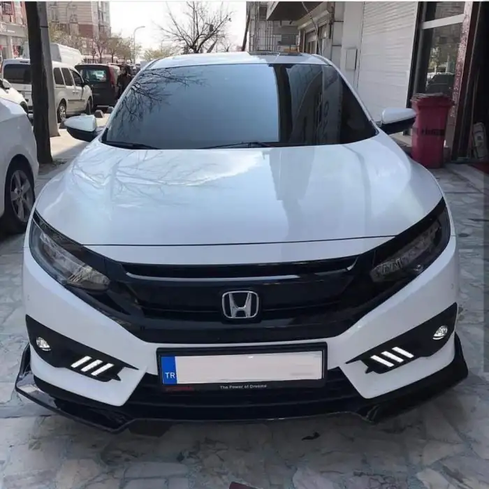 Civic Fc5 Fk7 3 Parça Ön Lİp Piano Black Abs Plastik Kaliteli Malzeme