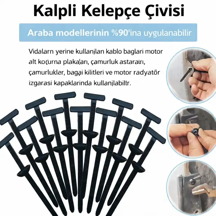 Çok Amaçlı Tamir Klipsi Cırt Kelepçe Akıllı Sekman – Dayanıklı Plastik Kablo Bağı (50 Adet)