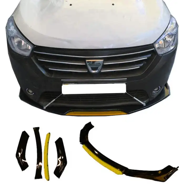 Dacia Docker Uyumlu Ön Lip sarı Renkli 4 Parça - A+ Ürün - Dayanıklı Malzeme