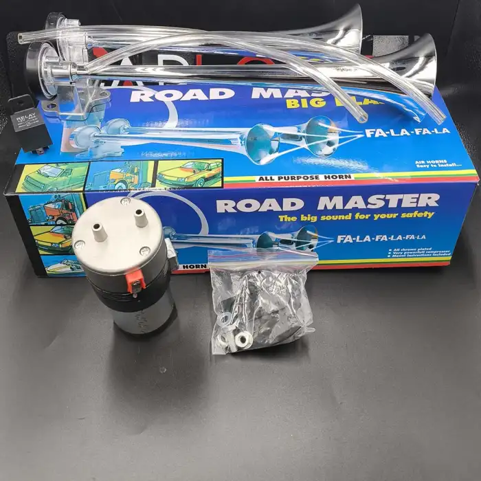 FaLa FaLa Korna-Krom Çift Borulu-12v-Kompresörlü-Role ve Aç Kapa Butonlu