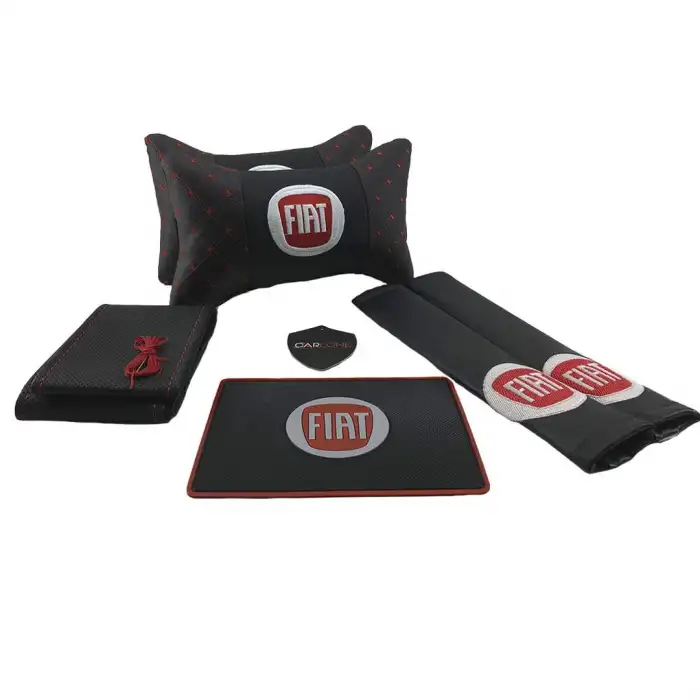 Fiat Deri Oto Boyun Yastığı Seti  - Fiat Boyun Yastığı - Lüx Deri Set