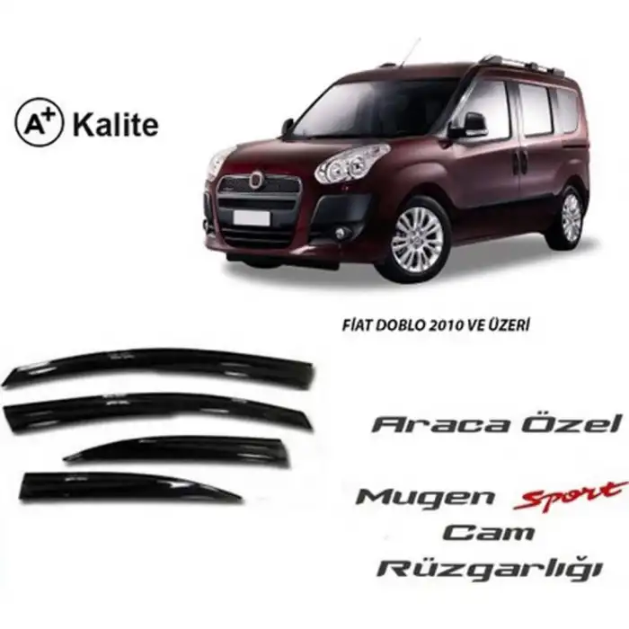 Fiat Doblo 2 Geniş Aile 2010 sonrası Mugen Sport Cam Rüzgarlğı / Carlone / A+ Ürün