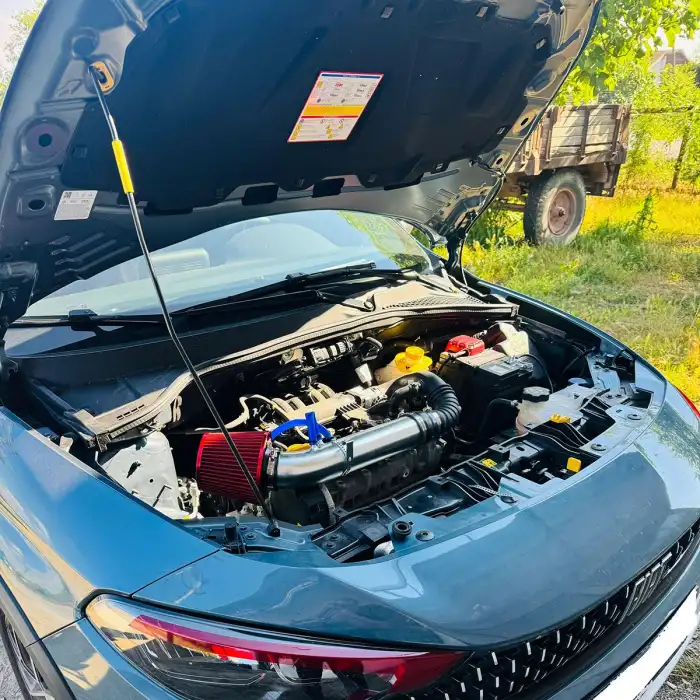 Fiat Egea 1.4 Benzinli Krom Borulu Spor Açık Hava Filtre Seti -Boru Çapı 7,6cm-Uzunluk 23cm