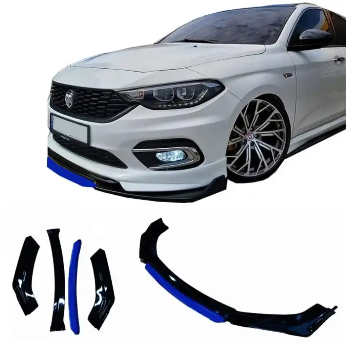 Fiat Egea Uyumlu Ön Lip Mavi Renkli 4 Parça - A+ Ürün - Dayanıklı Malzeme