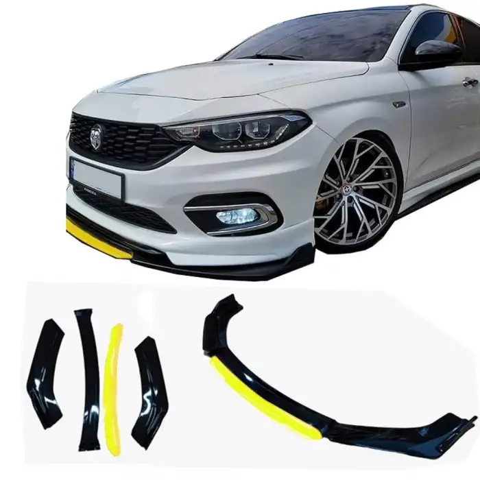 Fiat Egea Uyumlu Ön Lip Sarı Renkli 4 Parça - A+ Ürün - Dayanıklı Malzeme