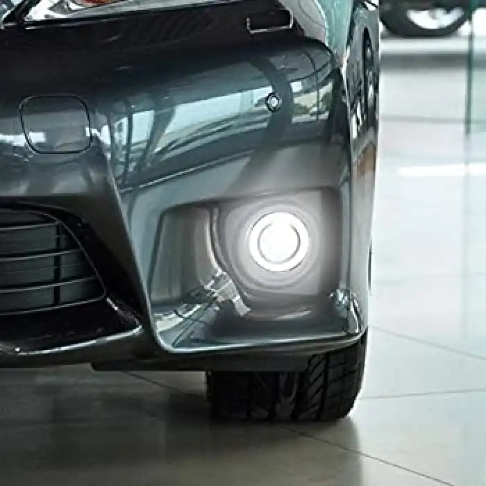 Fiat Linea Uyumlu Angel Mercekli Beyaz Renk Sis Farı  Metal Alaşım Gövde Universal Sis Farı 76MM