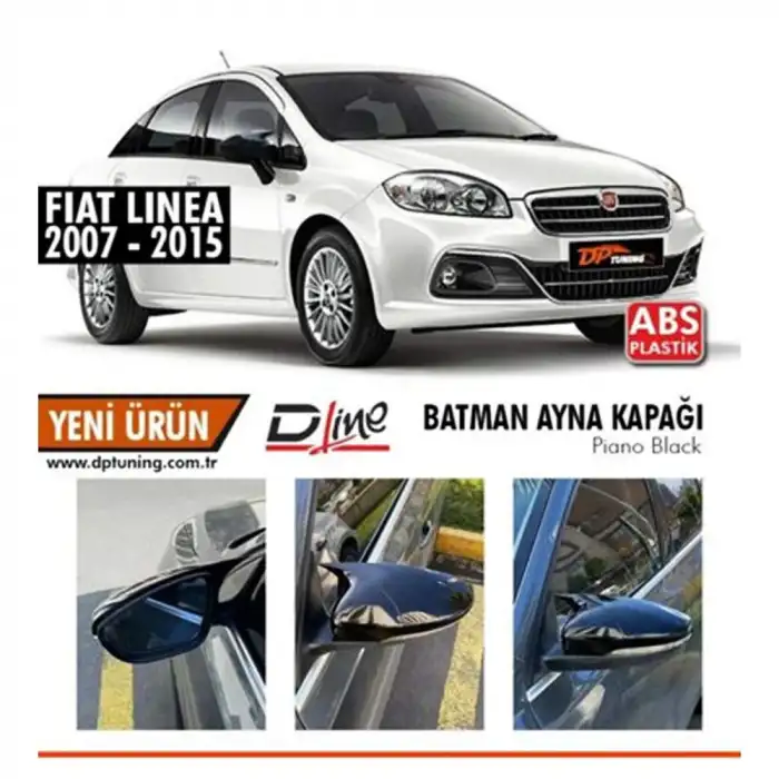 Fiat Linea Yarasa Batman Ayna Kapağı 2007-2015 Piano Black