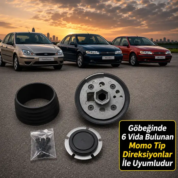 Focus 1-2 , Mondeo , Mondial Uyumlu Sabit Spor Direksiyon Göbeği Momo Tip