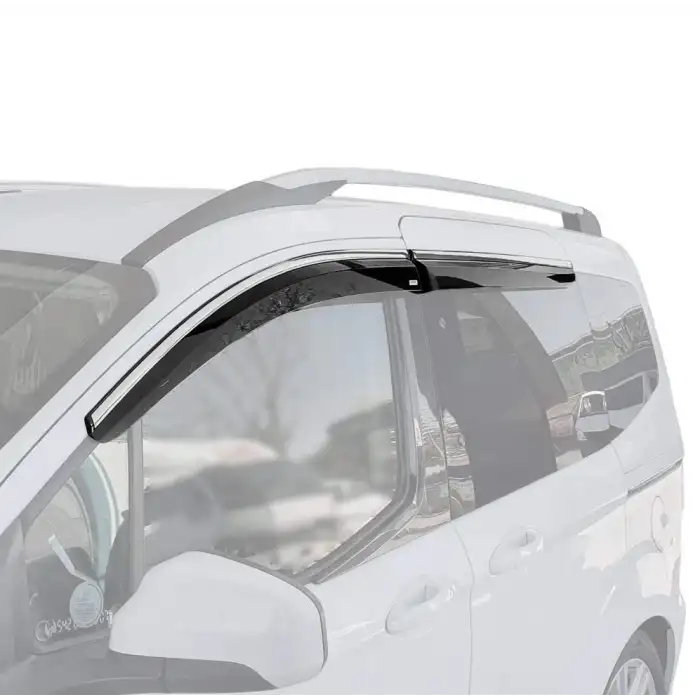 Ford Courier 2012-2020 Krom Çıtalı Cam Rüzgarlğı 4 parça/ Carlone / A+ Ürün