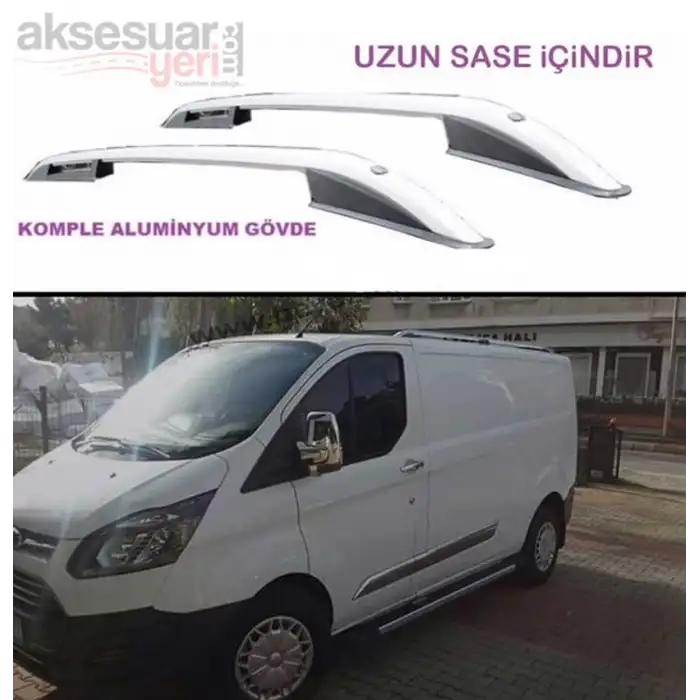 Ford Custom 2012 ve Sonrası Uzun Şasi Tavan Çıtası Port Bagaj GRİ