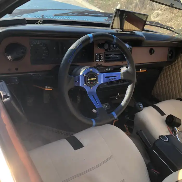 Ford Taunus Sabit Direksiyon Göbeği-35cm Mavi Drifting Momo Spor Direksiyon