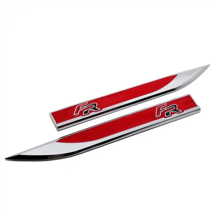 FR Logolu Kırmızı Metal Çamurluk Arması Venti - Nikelaj Kaplamalı A+ Ürün