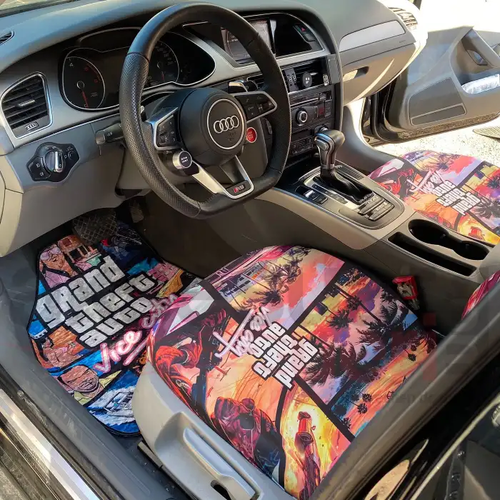 GTA Servis Kılıfı - GTA Kaydırmaz Taban Halı Paspas Seti