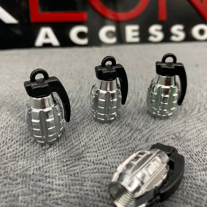 Gümüş/Krom Renk El Bombası Sibop Kapakları Parlak Malzeme