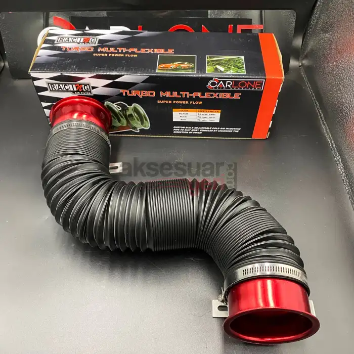 Hava Filtre Uzatma Borusu Akordiyon Esnek Uzayan 75mm Çap - Kırmızı Başlıklı