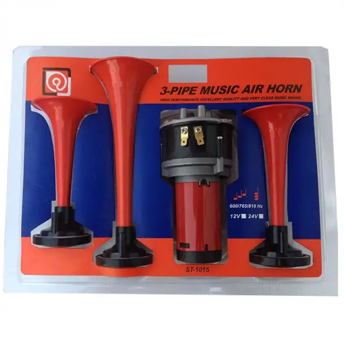 Havalı Korna 3 Borulu Kendinden Kompresörlü Falafala ÇiçekAbbas Kornası 12V