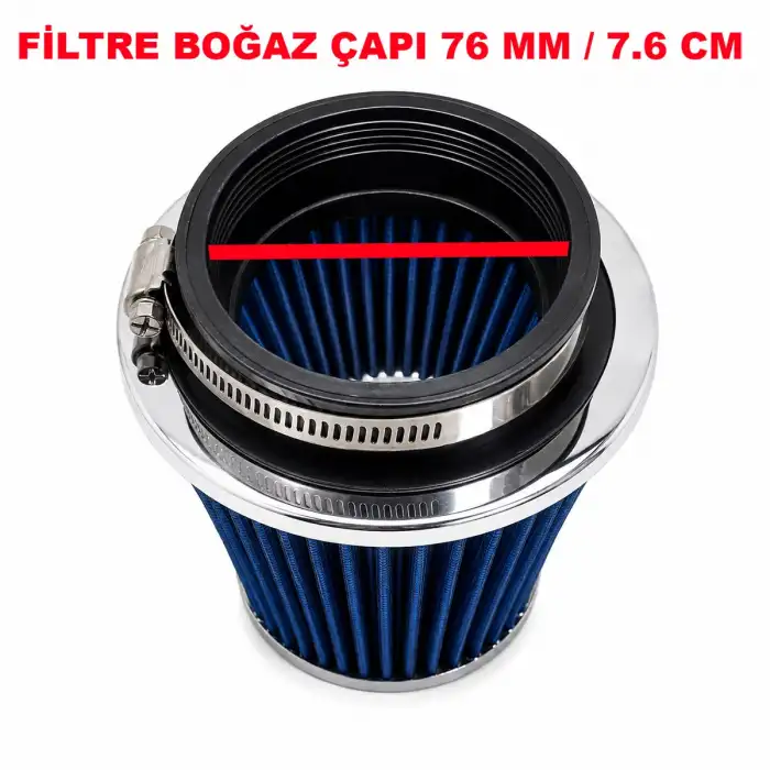 HKS 7.6cm / 76mm Dar Huni Tip Açık Hava Filtresi-Performans Açık Hava Filtresi