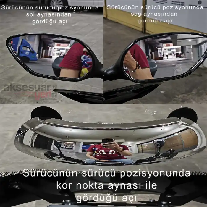 Honda CB 250 R Motosiklet Kör Nokta Aynası - 180 Derece Görüş Sağlayan Kör Nokta Aynası