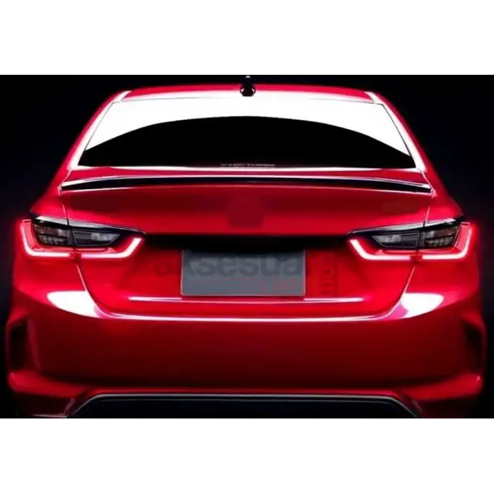 Honda City RS 2020 Bagaj Üstü Spoiler Parlak Siyah Boyalı İthal Ürün Plastik