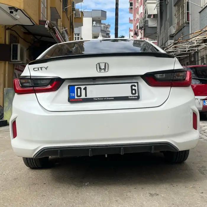 Honda City RS 2020 Bagaj Üstü Spoiler Parlak Siyah Boyalı İthal Ürün Plastik