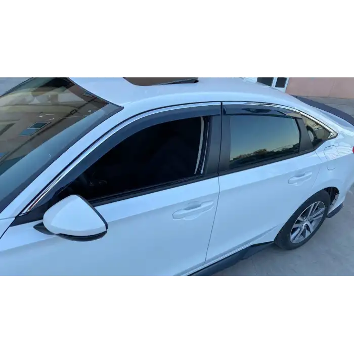 Honda Civic 2021-2022 Fe1 Yeni Kasa Kromlu Cam Rüzgarlığı A+ İthal Ürün