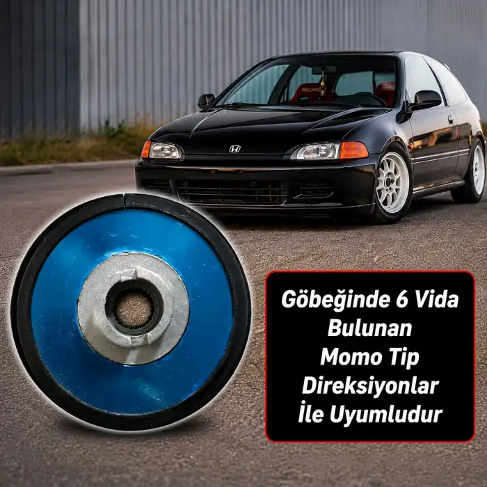 Honda Civic EG İçin Özel Spor Direksiyon Göbeği Momo Tip
