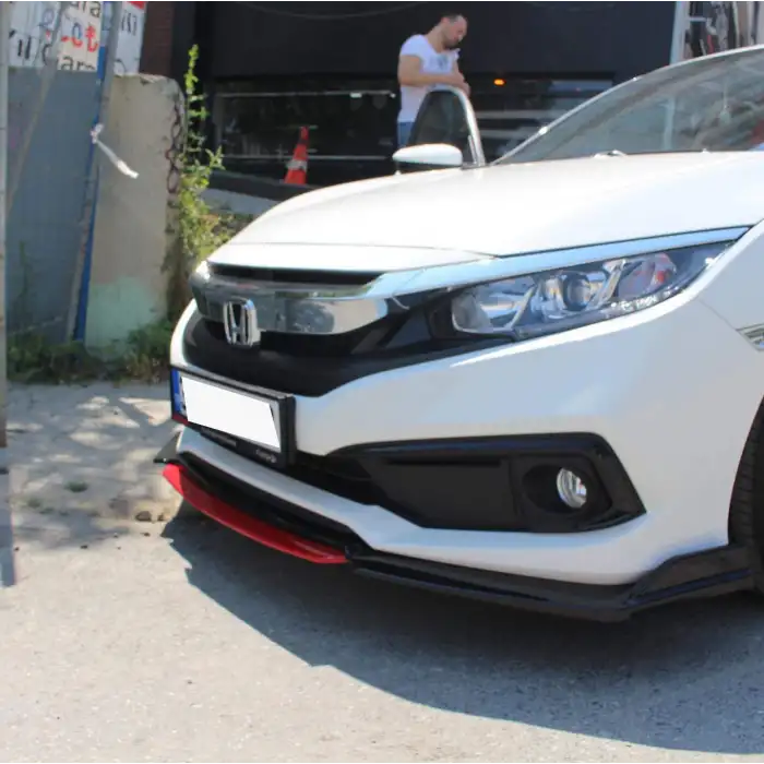 Honda Civic Fc5 - Fk7 Lip Renkli Parça - A+ Kaliteli - Dayanıklı Malzeme - Kırmızı- Sarı-Mavi