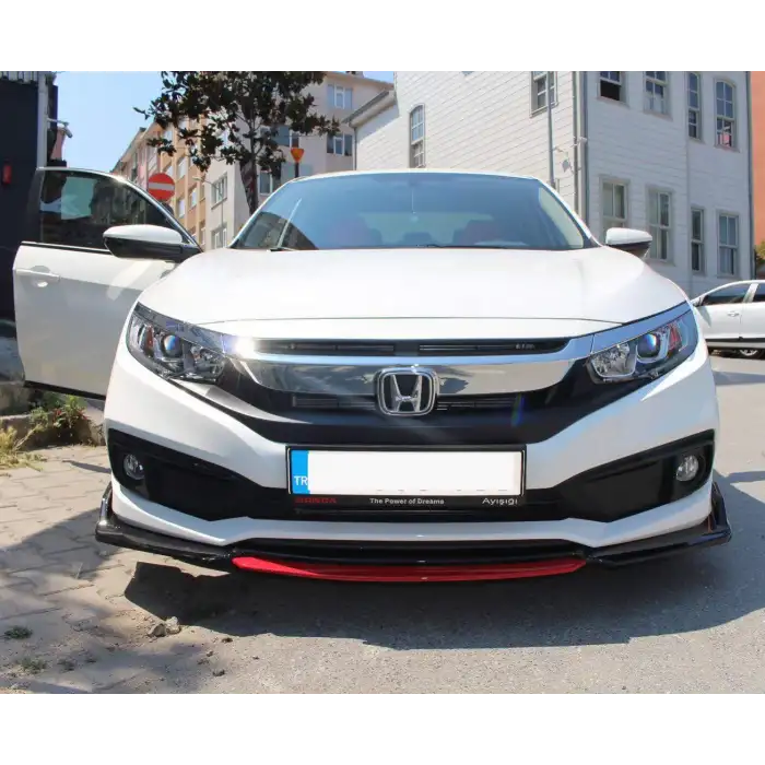 Honda Civic Fc5 - Fk7 Lip Renkli Parça - A+ Kaliteli - Dayanıklı Malzeme - Kırmızı- Sarı-Mavi